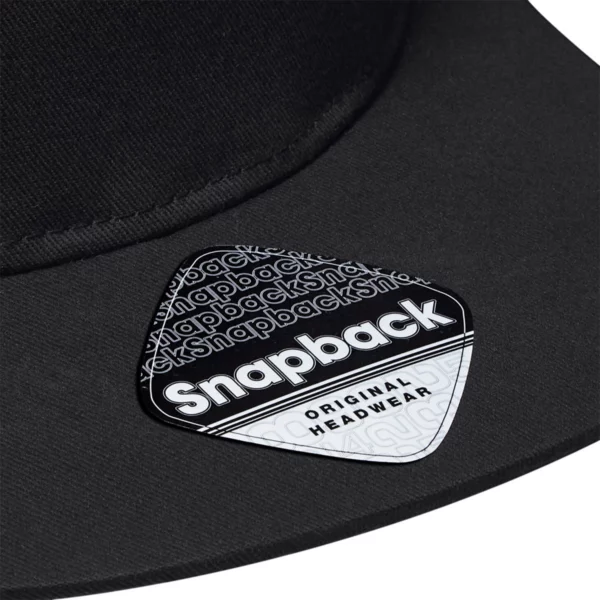 Beechfield-Rapper-Cap-B610-Black-peak-sticker